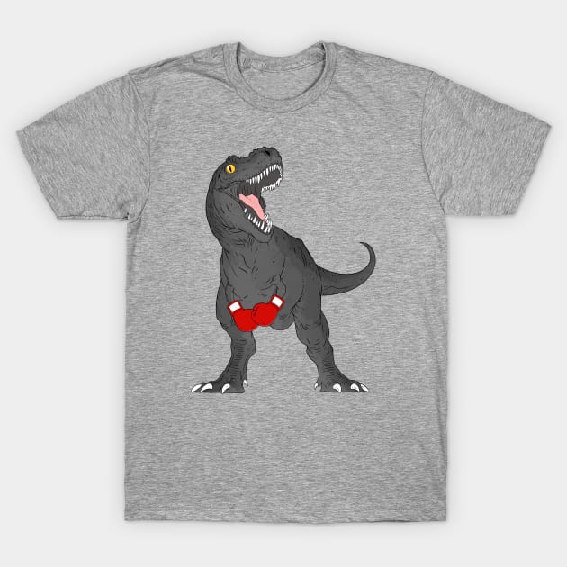 T-Rex Boxing: A Knockout of Prehistoric Proportions T-Shirt by Artthree Studio